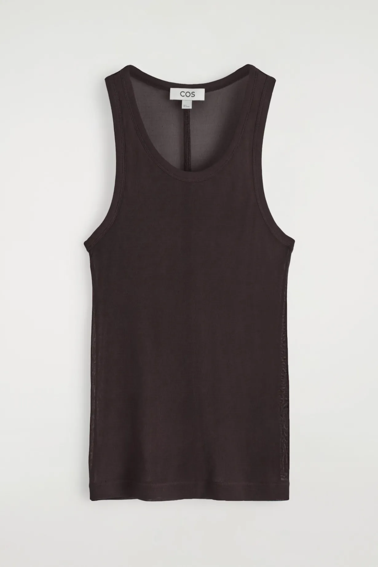 GERIPPTES TANKTOP AUS SEIDE