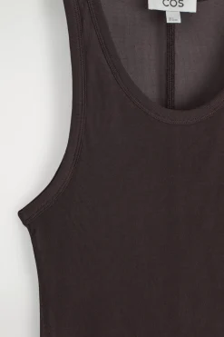GERIPPTES TANKTOP AUS SEIDE
