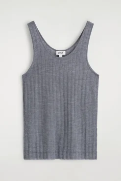GERIPPTES TANKTOP AUS SEIDE