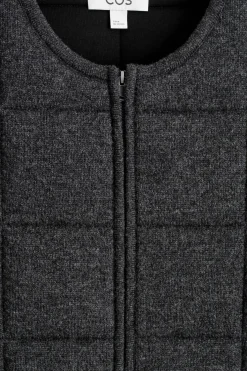 GESTEPPTE STRICKWESTE AUS MERINOWOLLE