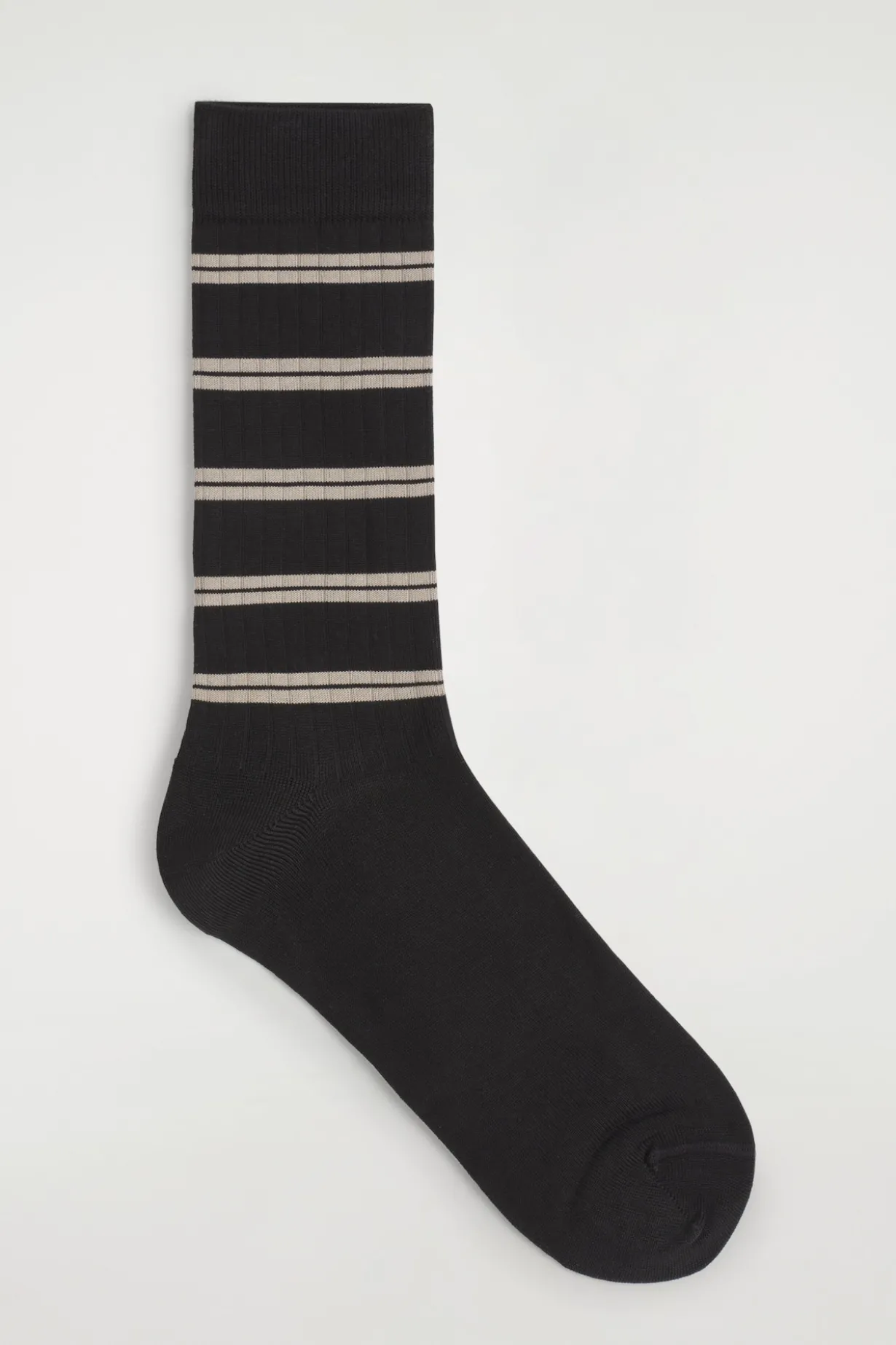 GESTREIFTE GERIPPTE BAUMWOLLSOCKEN
