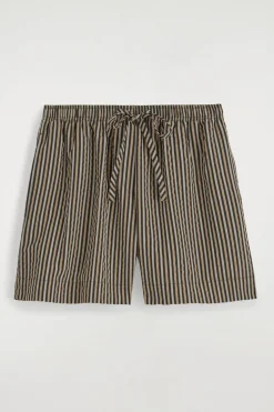 GESTREIFTE SHORTS AUS SEERSUCKER