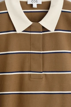 GESTREIFTES LANGÄRMLIGES POLOSHIRT
