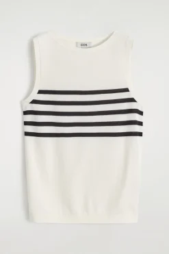 GESTREIFTES STRICK-TANKTOP