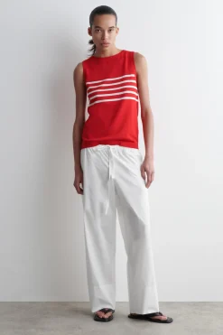 GESTREIFTES STRICK-TANKTOP