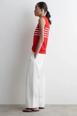 GESTREIFTES STRICK-TANKTOP