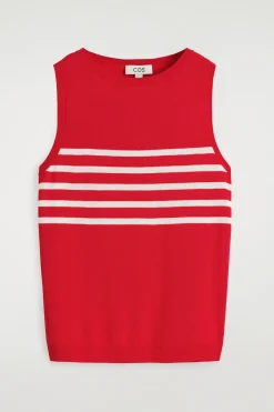 GESTREIFTES STRICK-TANKTOP