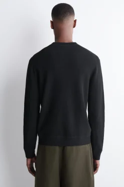 GESTRICKTER HENLEY-PULLOVER AUS BAUMWOLLE