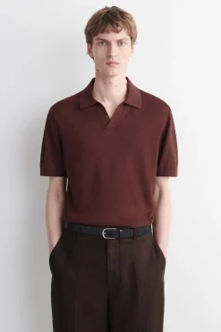 GESTRICKTES POLOSHIRT AUS LEINEN