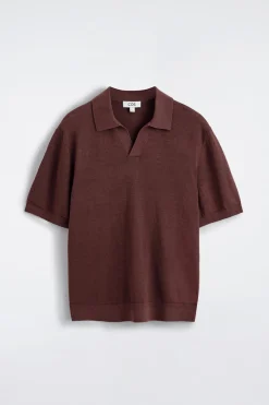 GESTRICKTES POLOSHIRT AUS LEINEN