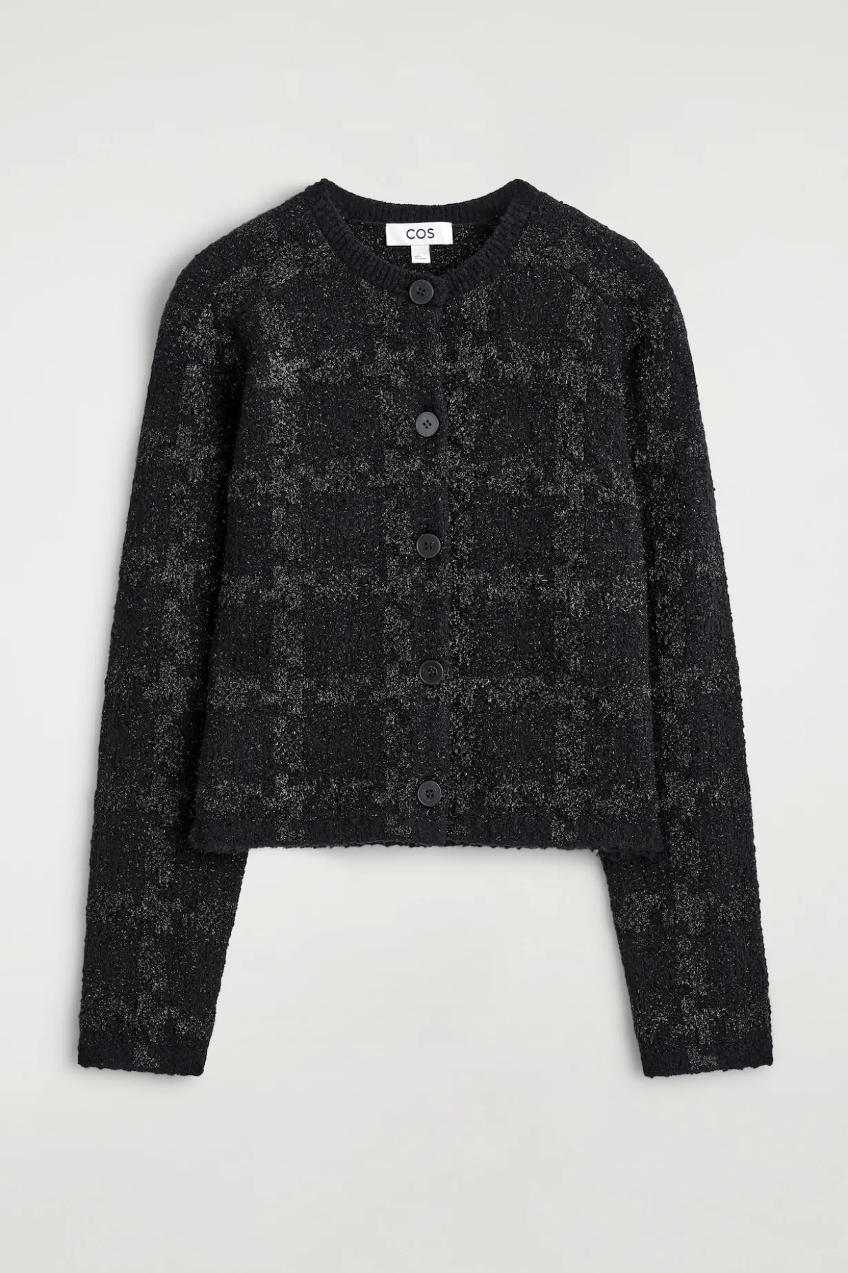 GLITZERNDE BOUCLÉ-STRICKJACKE