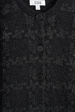 GLITZERNDE BOUCLÉ-STRICKJACKE
