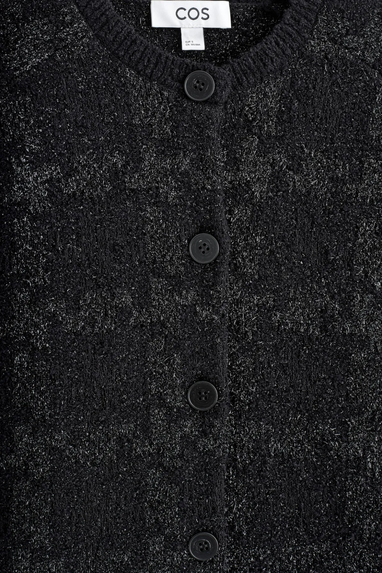 GLITZERNDE BOUCLÉ-STRICKJACKE