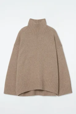 GROBSTRICKPULLOVER AUS KASCHMIR MIT ROLLKRAGEN