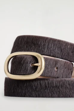 GÜRTEL AUS LEDER MIT PONYHAAR-EFFEKT
