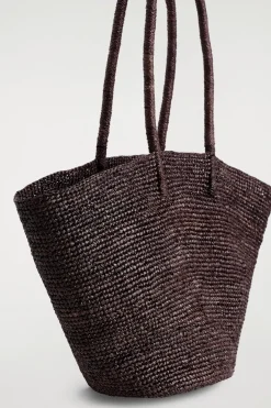 HANDGEWEBTE TASCHE - STROH