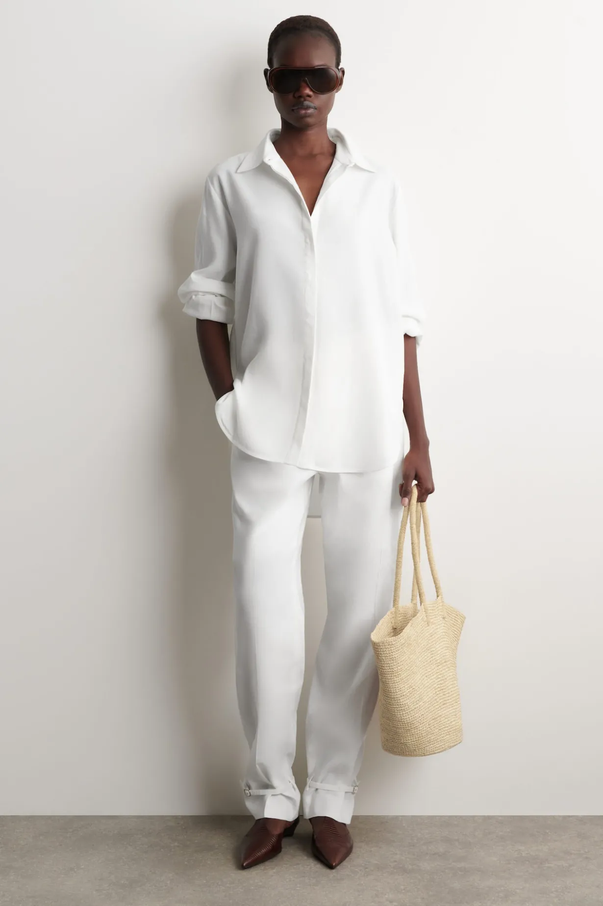 HANDGEWEBTE TASCHE - STROH