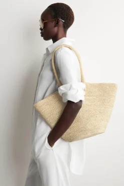 HANDGEWEBTE TASCHE - STROH