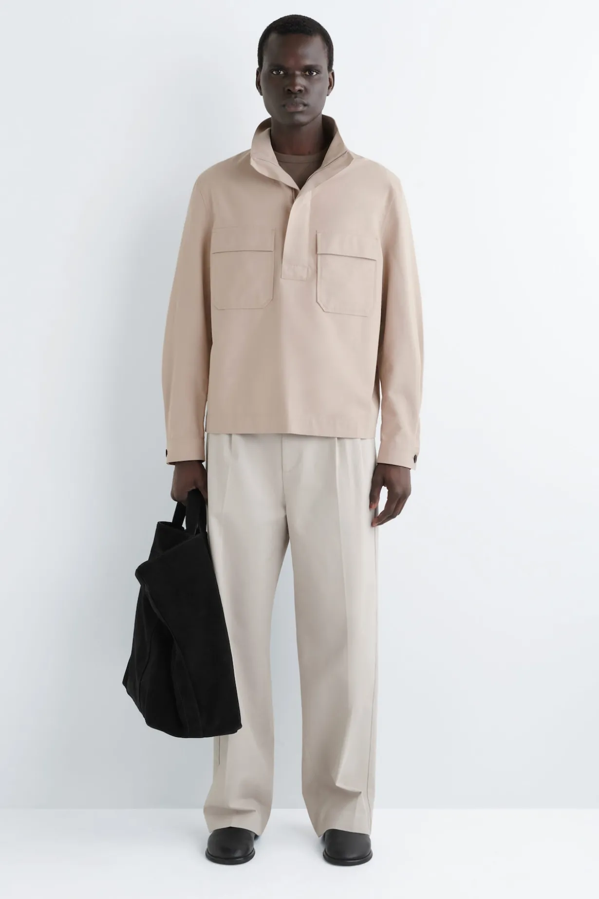 HEMDJACKE AUS BAUMWOLL-TWILL MIT REISSVERSCHLUSS