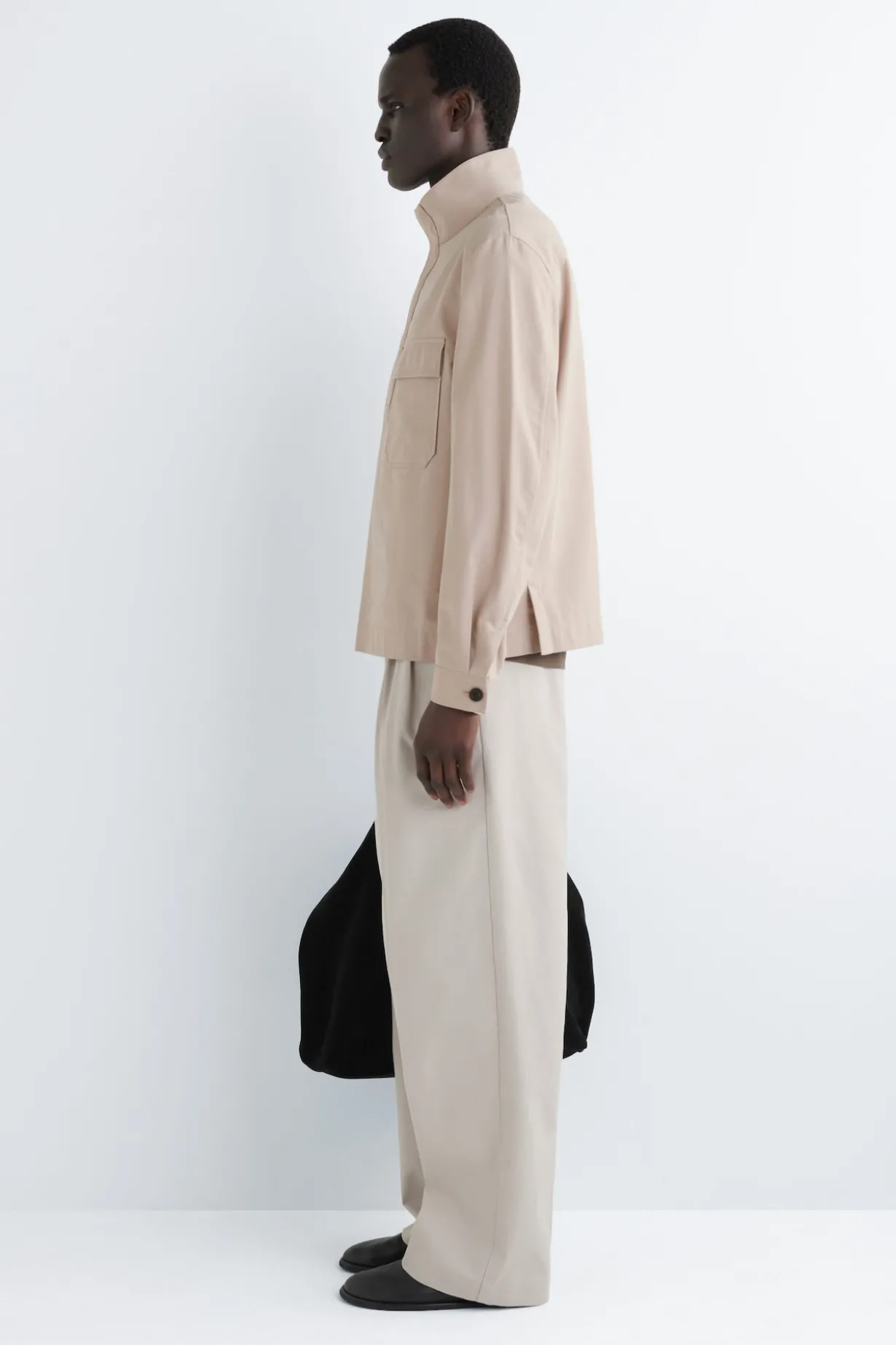 HEMDJACKE AUS BAUMWOLL-TWILL MIT REISSVERSCHLUSS
