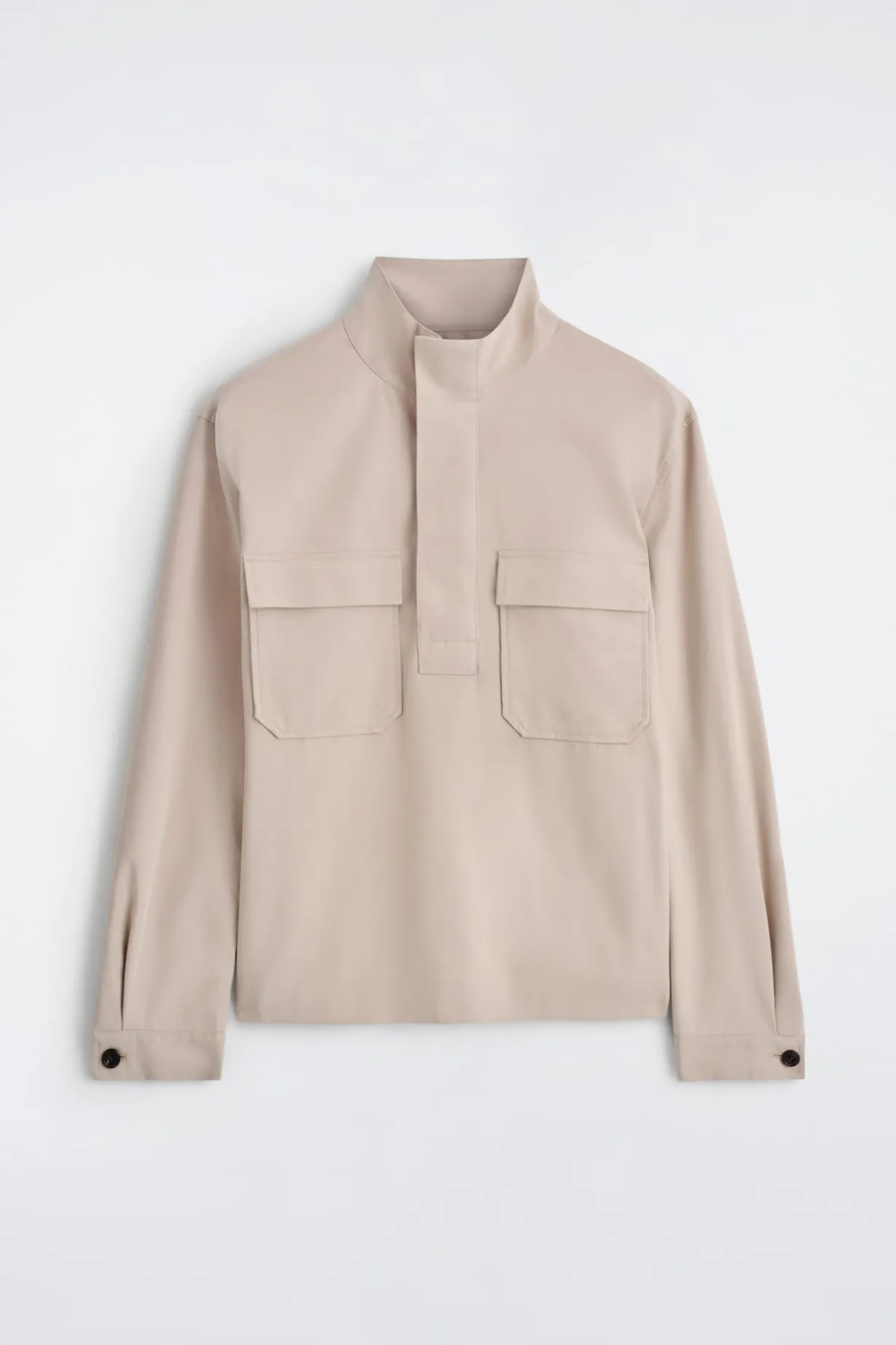 HEMDJACKE AUS BAUMWOLL-TWILL MIT REISSVERSCHLUSS