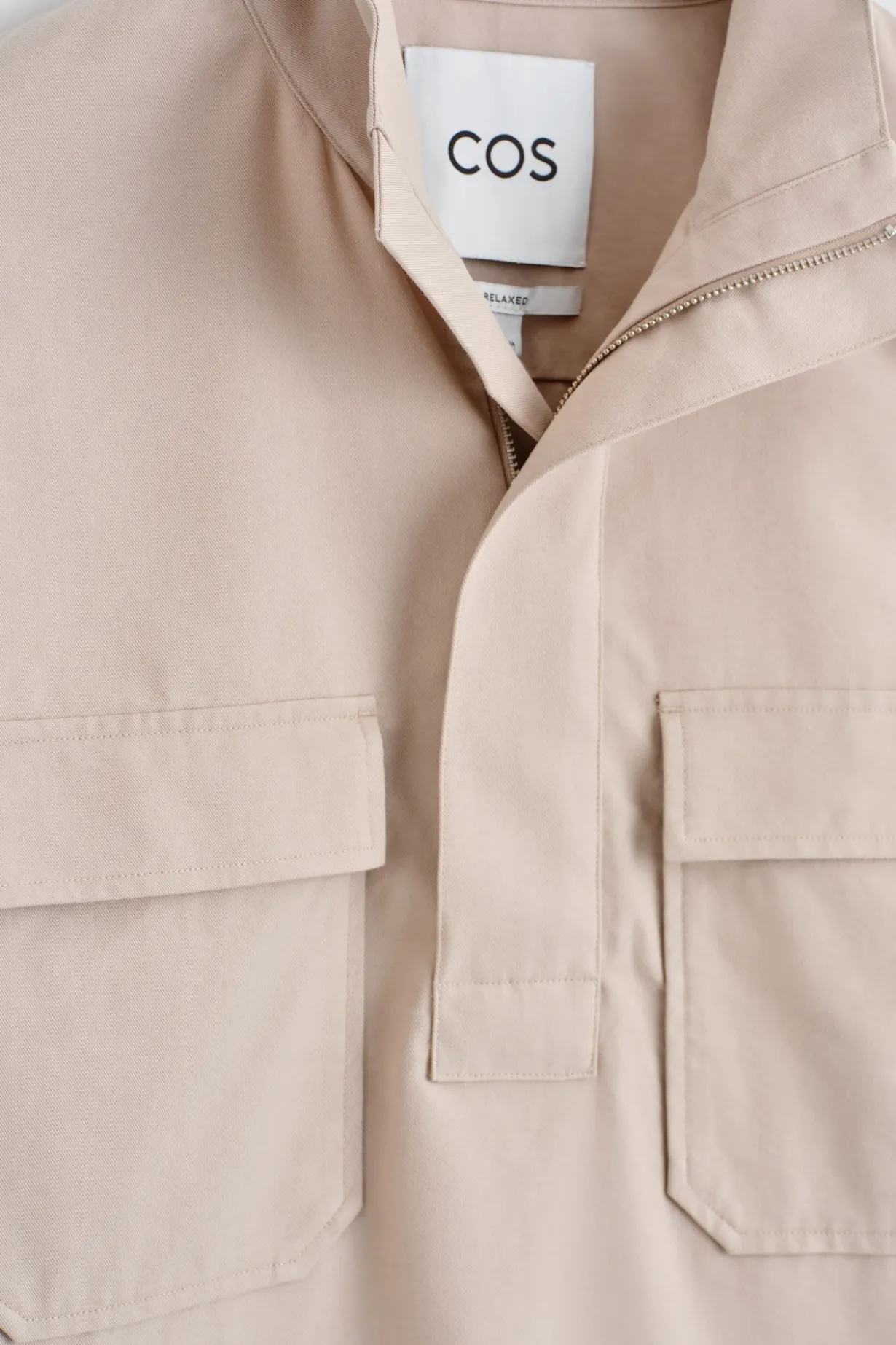 HEMDJACKE AUS BAUMWOLL-TWILL MIT REISSVERSCHLUSS