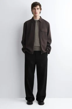 HEMDJACKE AUS CORD-JERSEY MIT REISSVERSCHLUSS