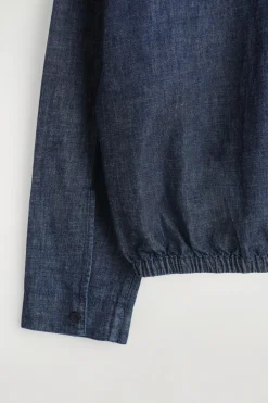 HEMDJACKE AUS DENIM MIT RESORTKRAGEN