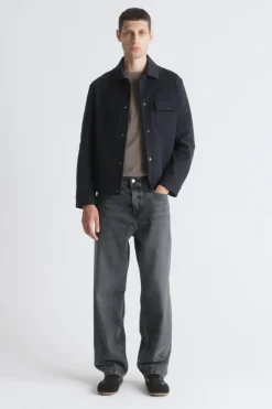 HEMDJACKE AUS JERSEY-TWILL