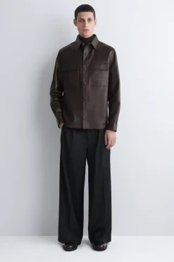 HEMDJACKE AUS LEDER