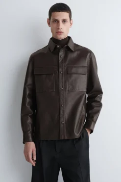 HEMDJACKE AUS LEDER