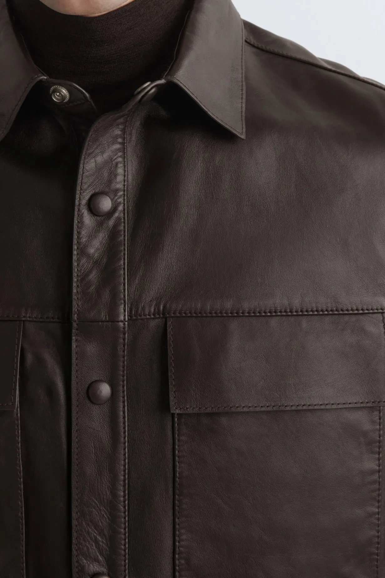 HEMDJACKE AUS LEDER