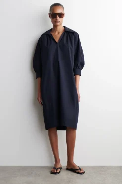 HEMDKLEID AUS BAUMWOLLE IN MIDILÄNGE