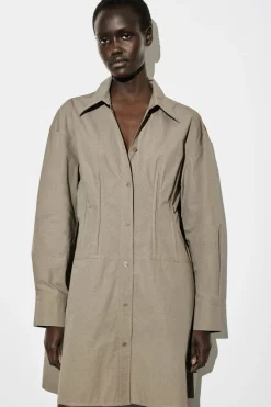 HEMDKLEID AUS BAUMWOLLE MIT GÜRTEL