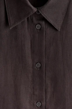 HEMDKLEID AUS LEINEN MIT KURZEN ÄRMELN