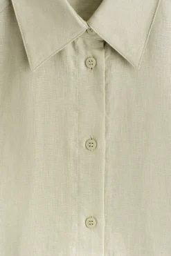 HEMDKLEID AUS LEINEN MIT KURZEN ÄRMELN