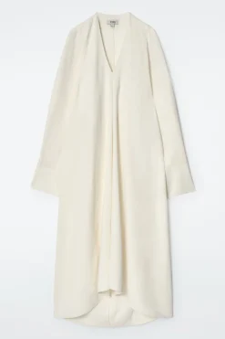 HEMDKLEID AUS LEINEN MIT V-AUSSCHNITT