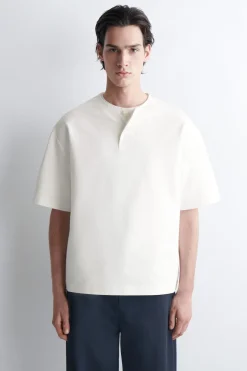 HENLEY-T-SHIRT AUS BAUMWOLLJERSEY