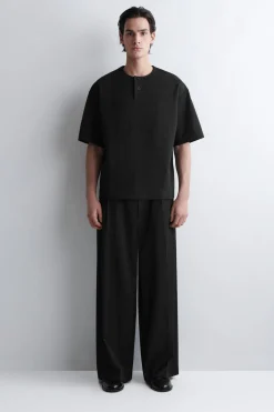 HENLEY-T-SHIRT AUS BAUMWOLLJERSEY