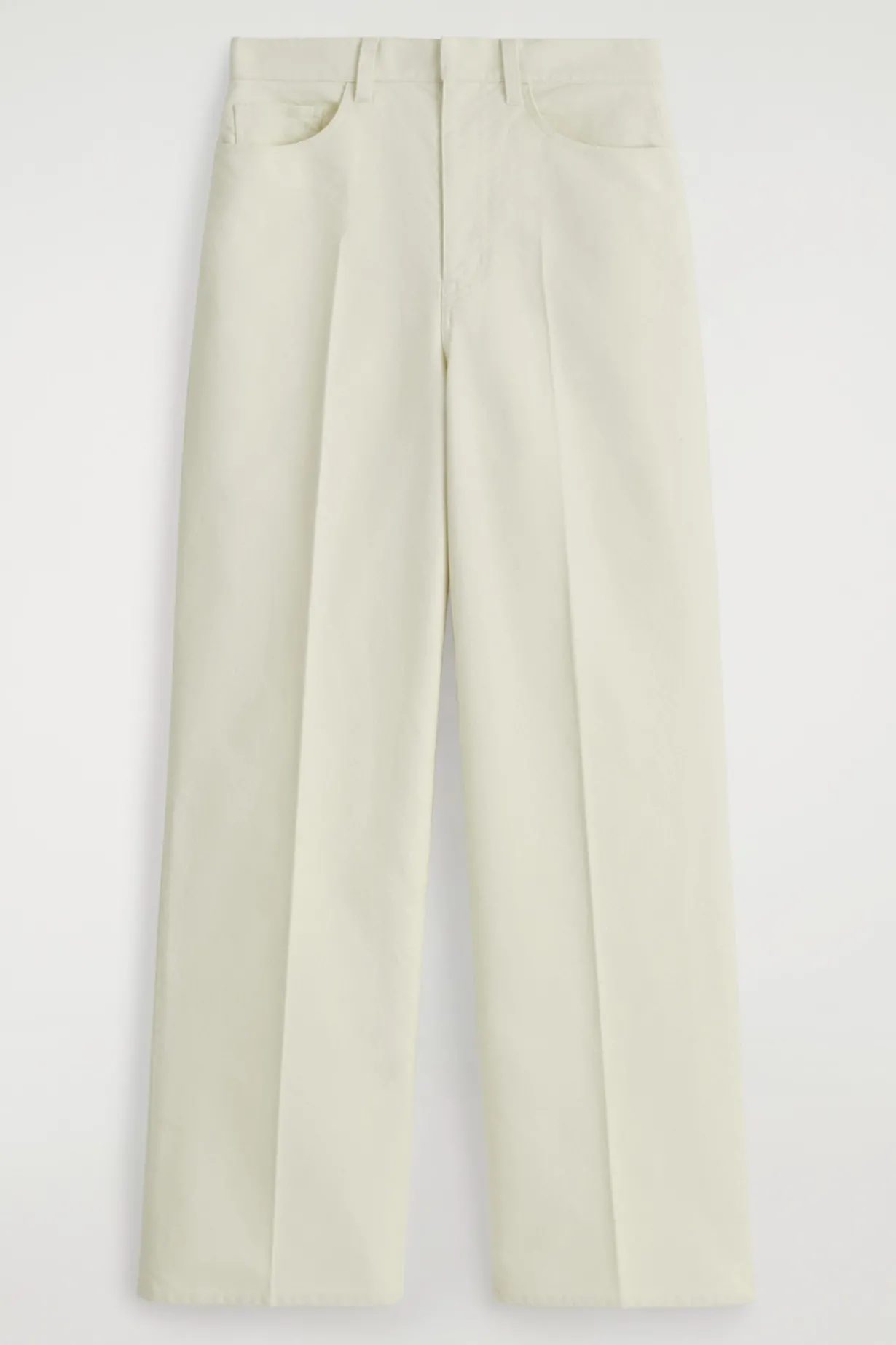 HOSE AUS BAUMWOLL-CANVAS MIT GERADEM BEIN