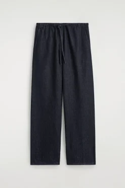 HOSE AUS DENIM MIT KORDELZUGBUND