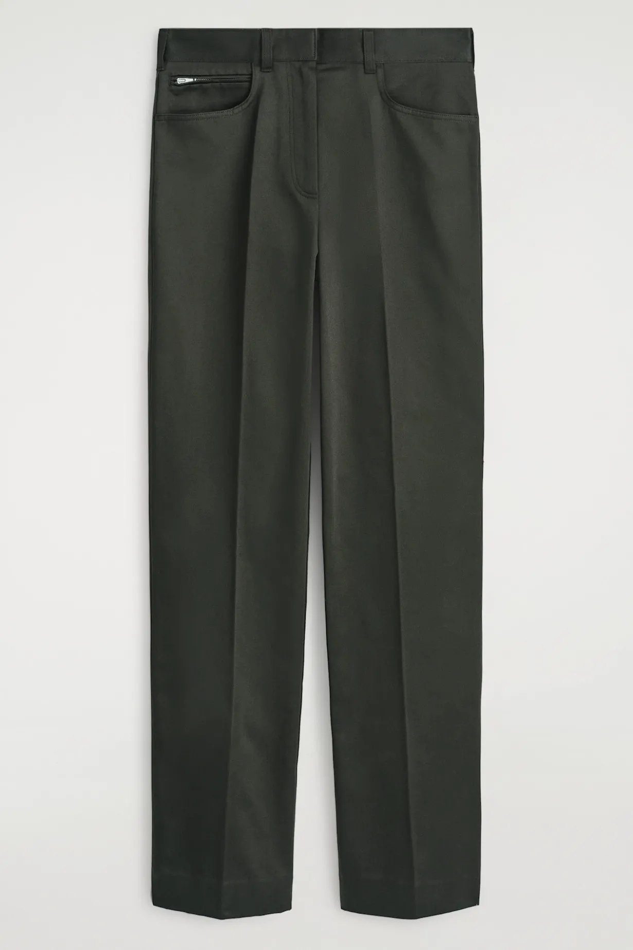 HOSE AUS SATIN MIT GERADEM BEIN