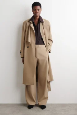 HOSE AUS TWILL MIT GERADEM BEIN