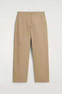 HOSE AUS TWILL MIT GERADEM BEIN