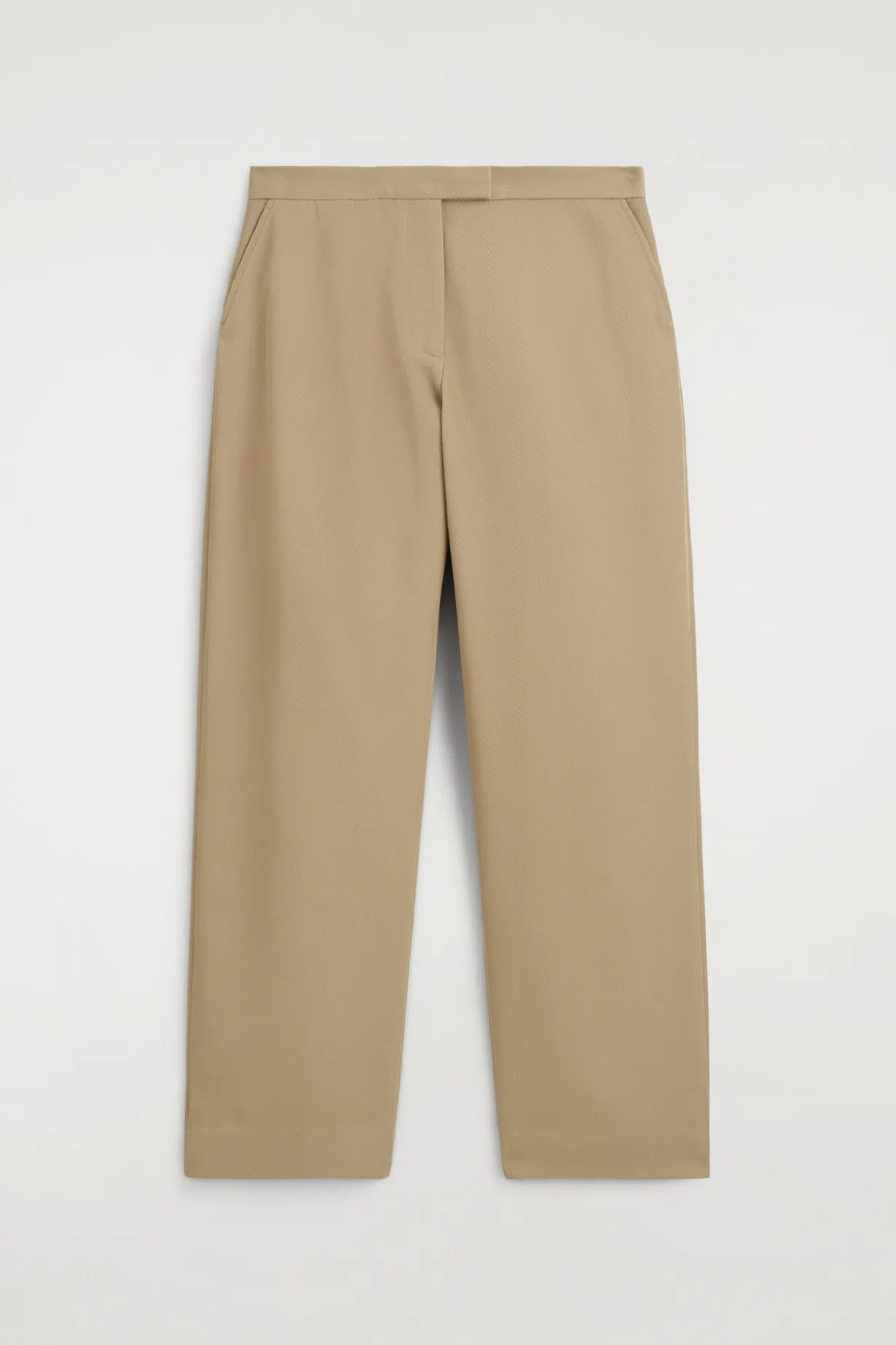 HOSE AUS TWILL MIT GERADEM BEIN