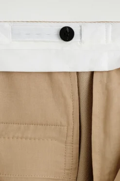 HOSE AUS TWILL MIT GERADEM BEIN