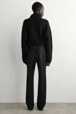 HOSE AUS WOLLFLANELL MIT GERADEM BEIN