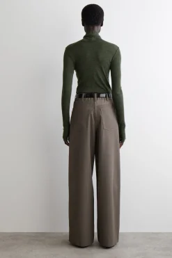 HOSE AUS WOLL-MIX MIT WEITEM BEIN