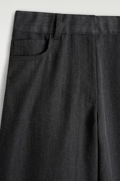 HOSE AUS WOLL-MIX MIT WEITEM BEIN
