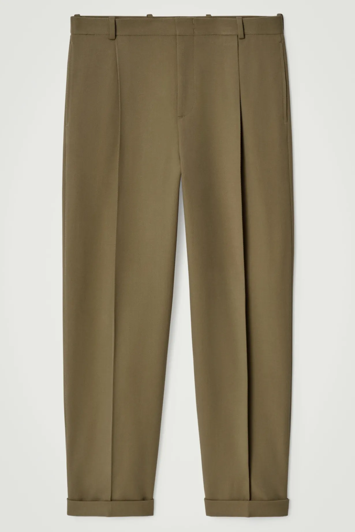 HOSE AUS WOLL-TWILL MIT BEINUMSCHLAG